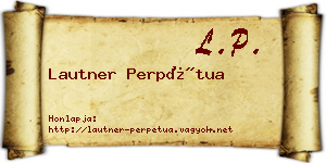 Lautner Perpétua névjegykártya